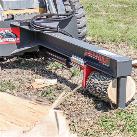 log splitter attachment for skid steer|skid loader log splitter attachment.